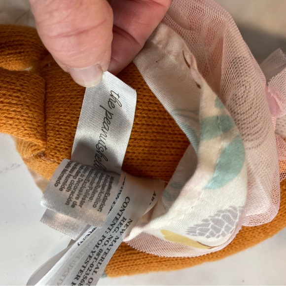 Meadow The Deer Knit 12"Plush Toy Stuffed Animal Pink Tutu Fawn Peanut Shell Toy - Picture 3 of 3